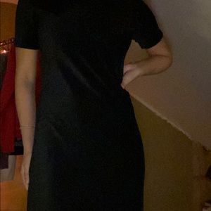 Black velvet dress